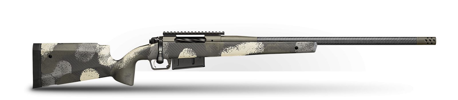 .300 PRC Model 2020 Waypoint Rifle w/ Carbon Fiber Barrel, Evergreen Camo